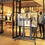 ProperAV Mobile TV Trolley Stand on Wheels for 60" - 100" Screens (100kg Capacity / VESA Max. 600x1000)