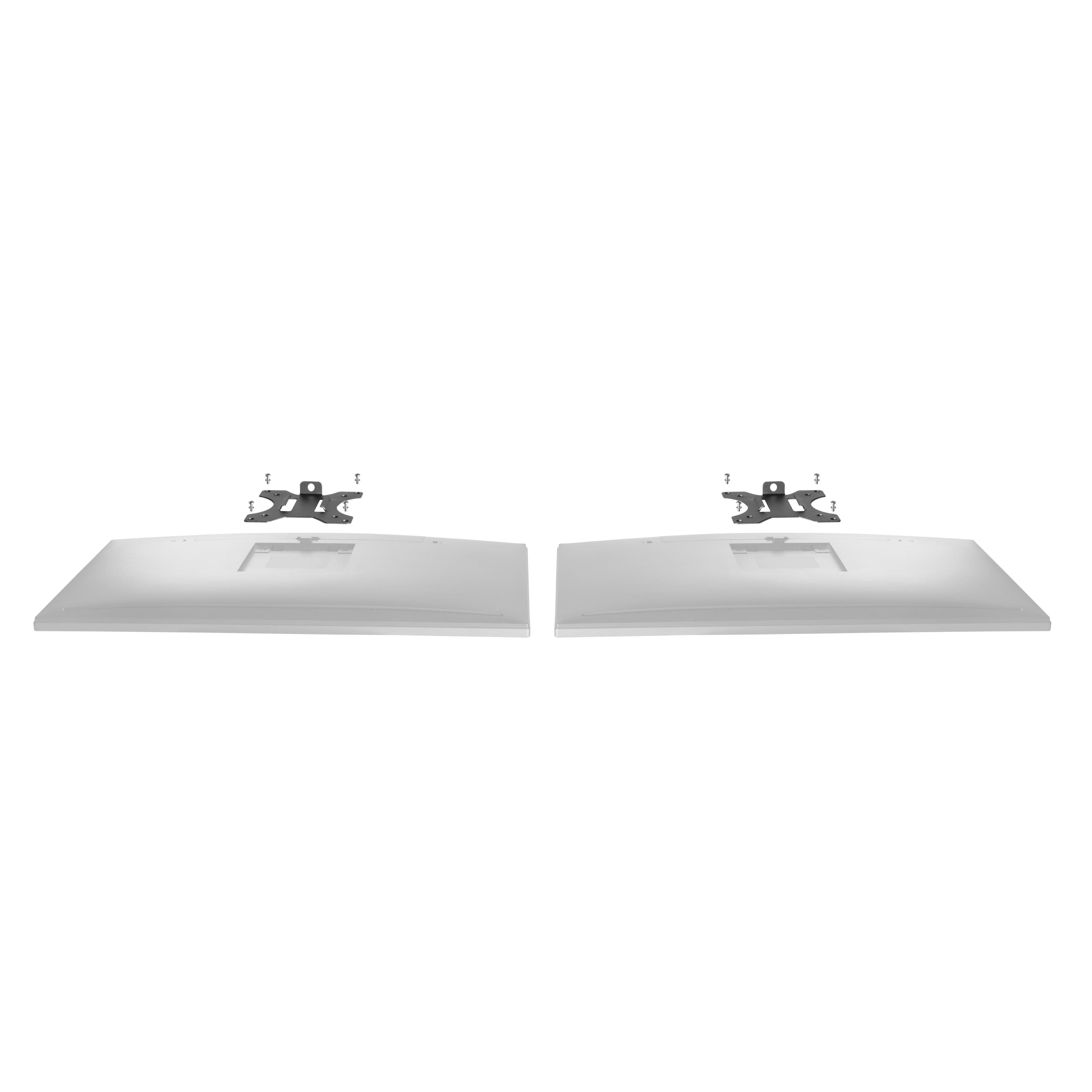 ProperAV Desk Monitor Mount 17" - 34" Dual Swing Arm Freestanding Base VESA Max 100x100