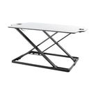 ProperAV Stand Up Desk Converter with Gas Spring Lift & Variable Height Settings - White