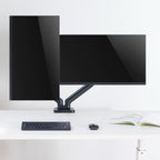 ProperAV Desk Monitor Mount 17" - 32" Dual Articulated Swing Arm VESA Max 100x100
