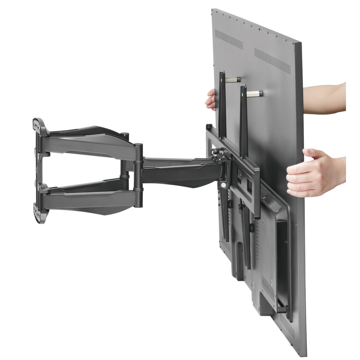 ProperAV TV Wall Bracket (37" - 75" / 45kg Capacity / VESA Max. 600x400) - Black