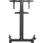 ProperAV Mobile TV Trolley Stand on Wheels for 32" - 55" Screens (35kg Capacity / VESA Max. 400x400)