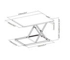 ProperAV LITE Stand Up Desk Converter with Variable Height Settings - Black