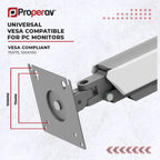 ProperAV Desk Monitor Mount 17" - 32" Gas Spring Swing Arm VESA Max 100x100