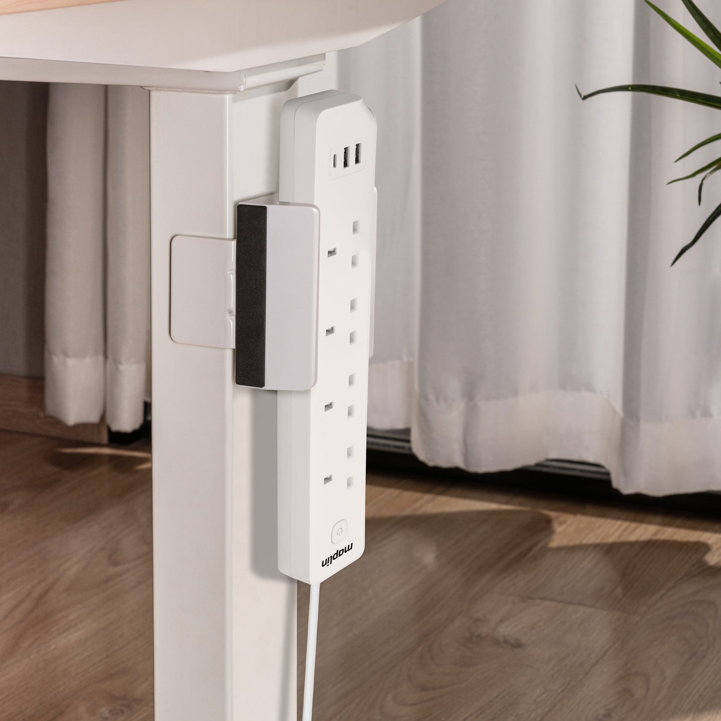 ProperAV Extension Lead Clamp for Mobile Desk Trolley Workstations