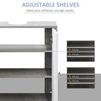 kleankin Under Sink Cabinet, Bathroom Vanity Unit, Storage Cupboard with Adjustable Shelves, White and Grey