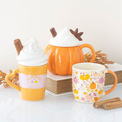 Fresh Brewed Pumpkin Spice Latte Lidded Mug