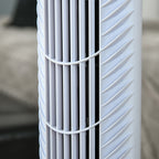 36" Freestanding Tower Fan, Pedestal Fan with 3 Speed 3 Mode, 7.5h Timer, 70 Degree Oscillation, LCD Panel, 5M Remote Controller, White