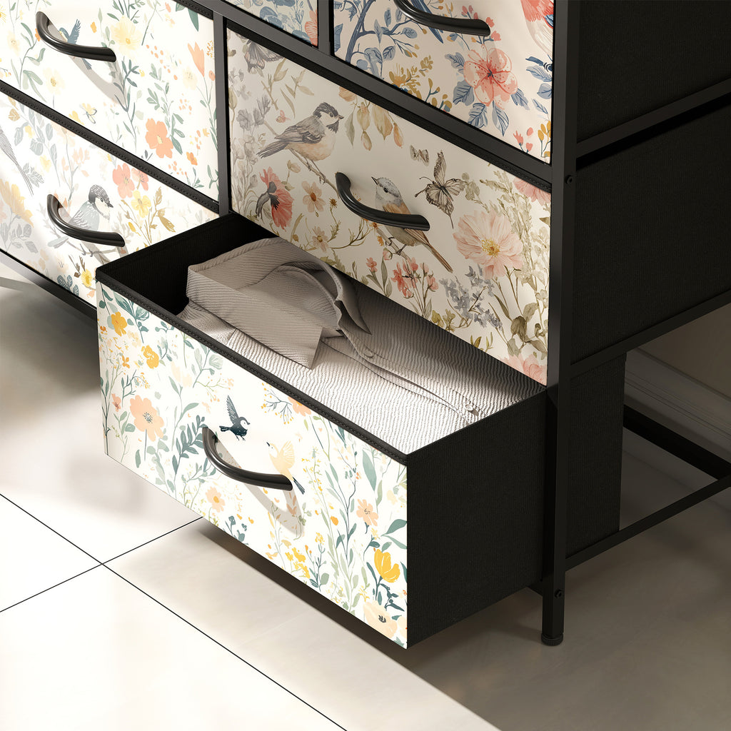 HOMCOM 7-Drawer Chest of Drawers - White
