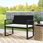 Outsunny Two-Seater Rattan Garden Bench - Beige