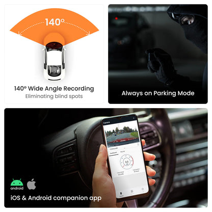 Road Angel Halo Drive 2 Deluxe 1440p Dash Cam with 64GB SD Card & Hardwire Kit