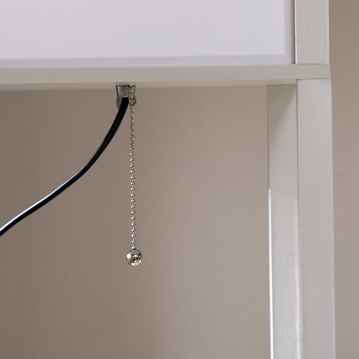 156cm Floor Lamp Shelving Unit - White