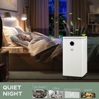 10L/Day Dehumidifier with WiFi Smart App Control, 2.5L Water Tank, Digital Display, Sleep Mode, 24H Timer, Laundry Clothes Drying, for Home and Large Room Basement