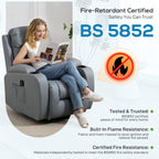 HOMCOM Massage Recliner Armchair, PU Leather Recliner Chair, Grey