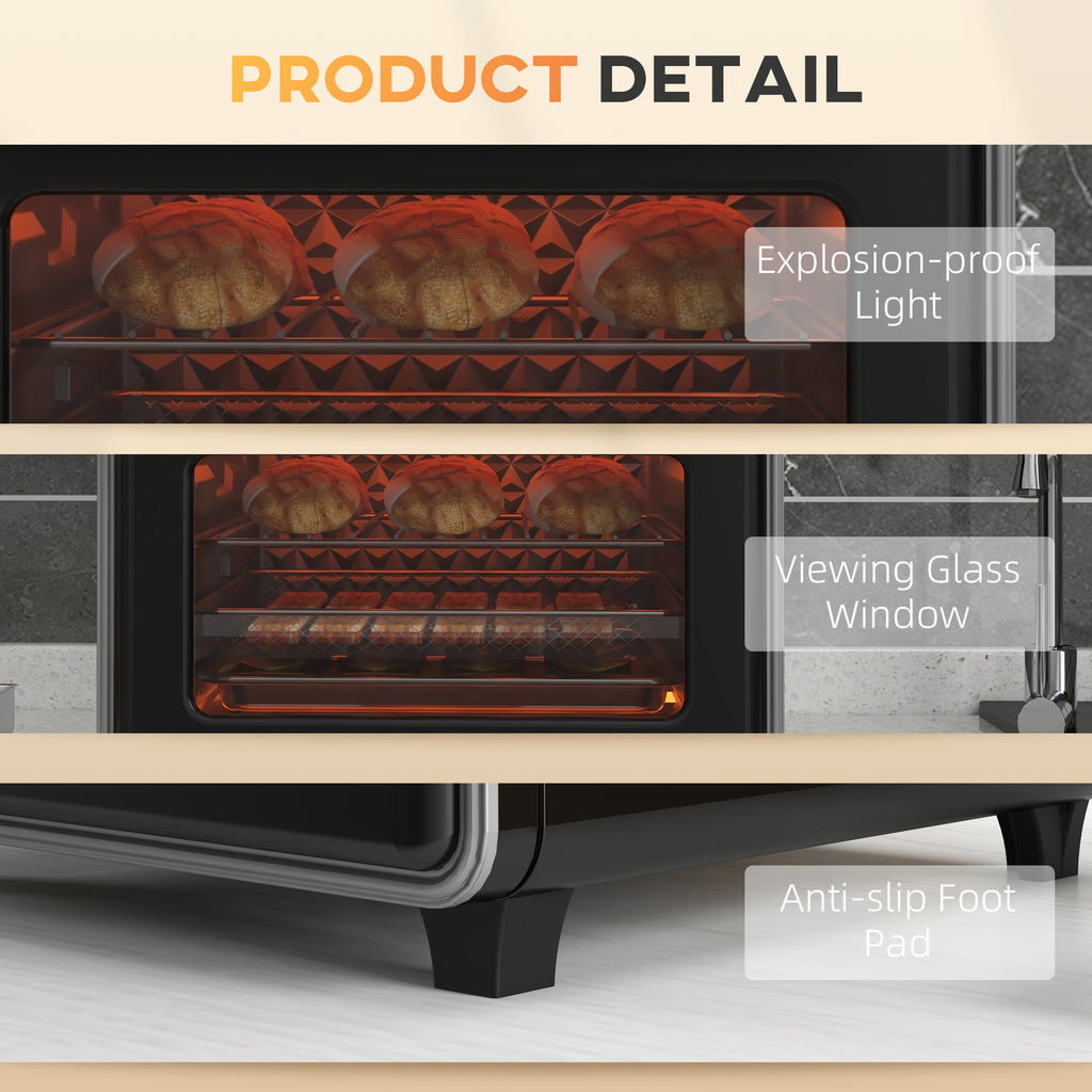 20L 90-230? Mini Convection Oven, with Air Fry Function - Black