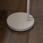 Metal Frame Floor Lamp with 350 Degree Rotating Lampshade, for Living Room and Bedroom, LED Bulb Included, Grey