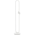 LED Floor Lamp, Dimmable Floor Standing Lamp with Glass Night Light, Foot Switch for Living Room, Bedroom, Office, White
