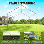 Outsunny 3 x 3 m Party Tent, Outdoor Canopy Tent Shelter with Removable Sidewalls, 4 Zipped Doors, for Parties, Wedding, Beige