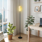 Floor Lamp for Living Room, 3D Printed Modern Standing Lamp with Flowing Curved Shade, 3 Colour Temperature & Foot Switch, Minimalist Tall Pole Lampshade for Bedroom, Office, White