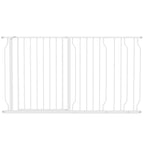 PawHut Extra Wide Dog Safety Gate, with Door Pressure, for Doorways, Hallways, Staircases - White