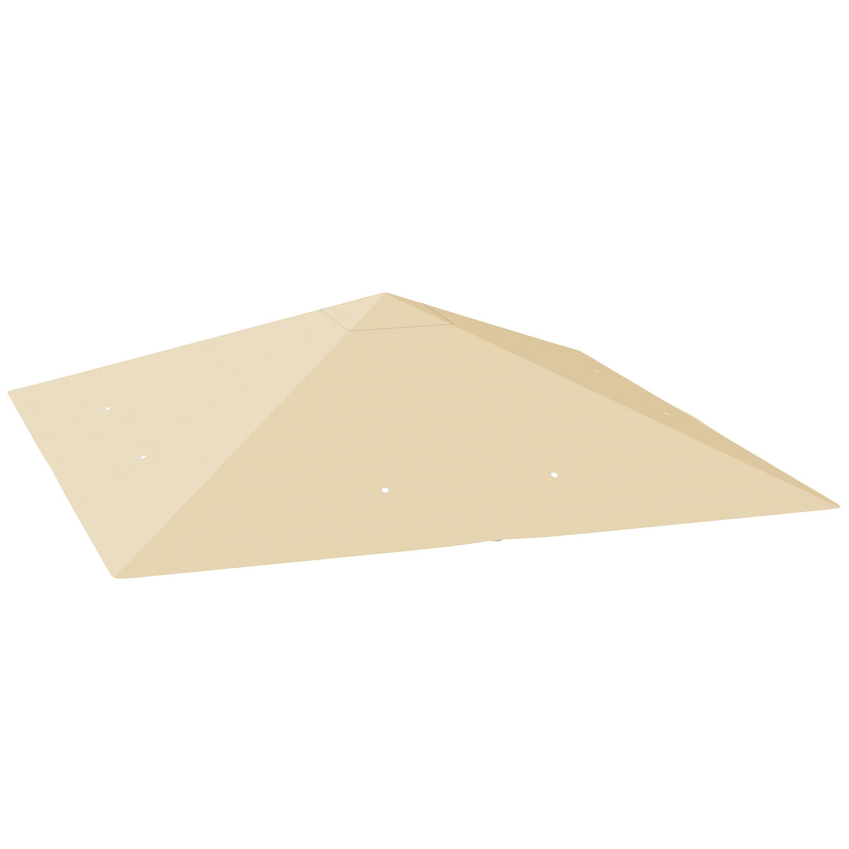 Outsunny 3 x 3(m) Gazebo Canopy Replacement Cover, Garden Gazebo Roof Replacement with Drain Holes, Water Resistant PVC Coating, 370g/?, UPF30+, TOP COVER ONLY, Beige