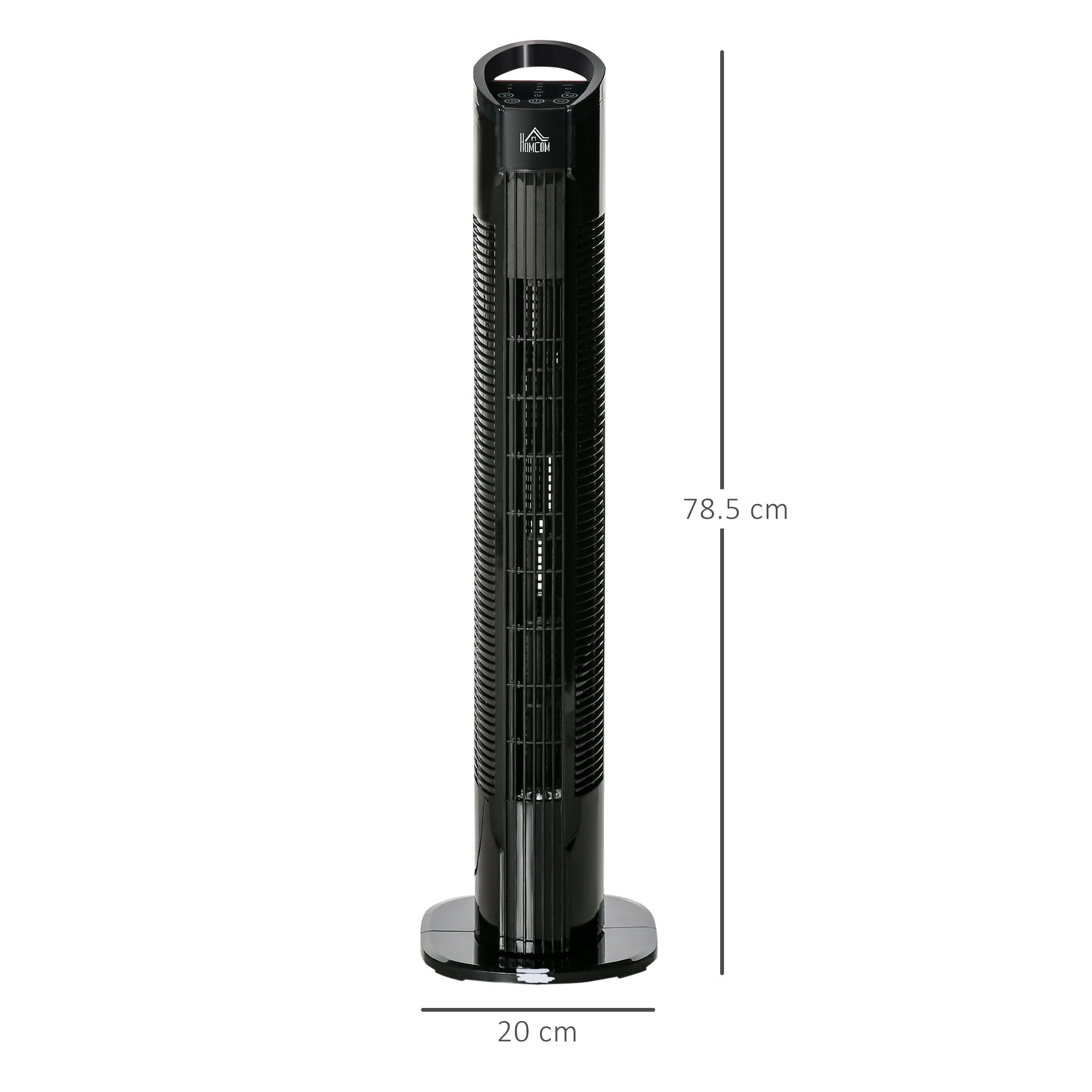 31" Freestanding Tower Fan, 3 Speed 3 Mode, 7.5H Timer, Oscillating, LED Panel, Remote Control, 31 Inch Standing Fan, Black
