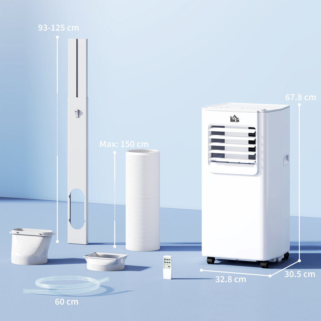 5000 BTU Portable Air Conditioner, 4-in-1 Air Conditioning Unit, Dehumidifier, Cooling, Fan, Sleep Mode, with Remote Control, 2 Speeds, 24H Timer, Window Venting Kit, 12m²