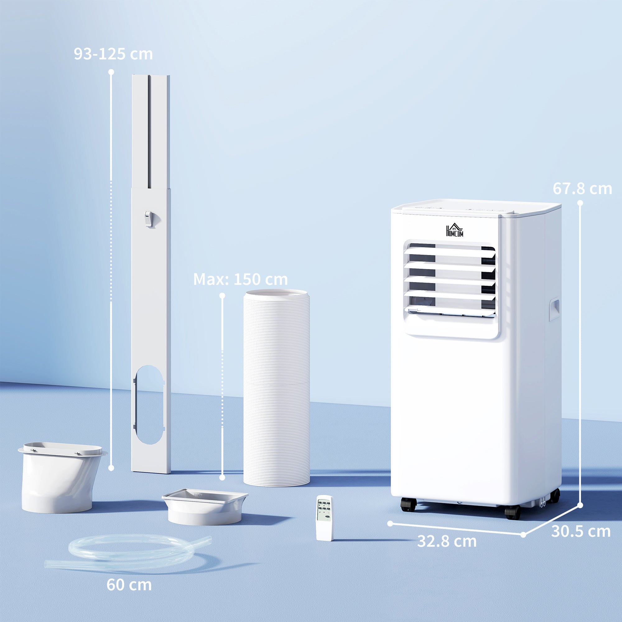 5000 BTU Portable Air Conditioner, 4-in-1 Air Conditioning Unit, Dehumidifier, Cooling, Fan, Sleep Mode, with Remote Control, 2 Speeds, 24H Timer, Window Venting Kit, 12m²