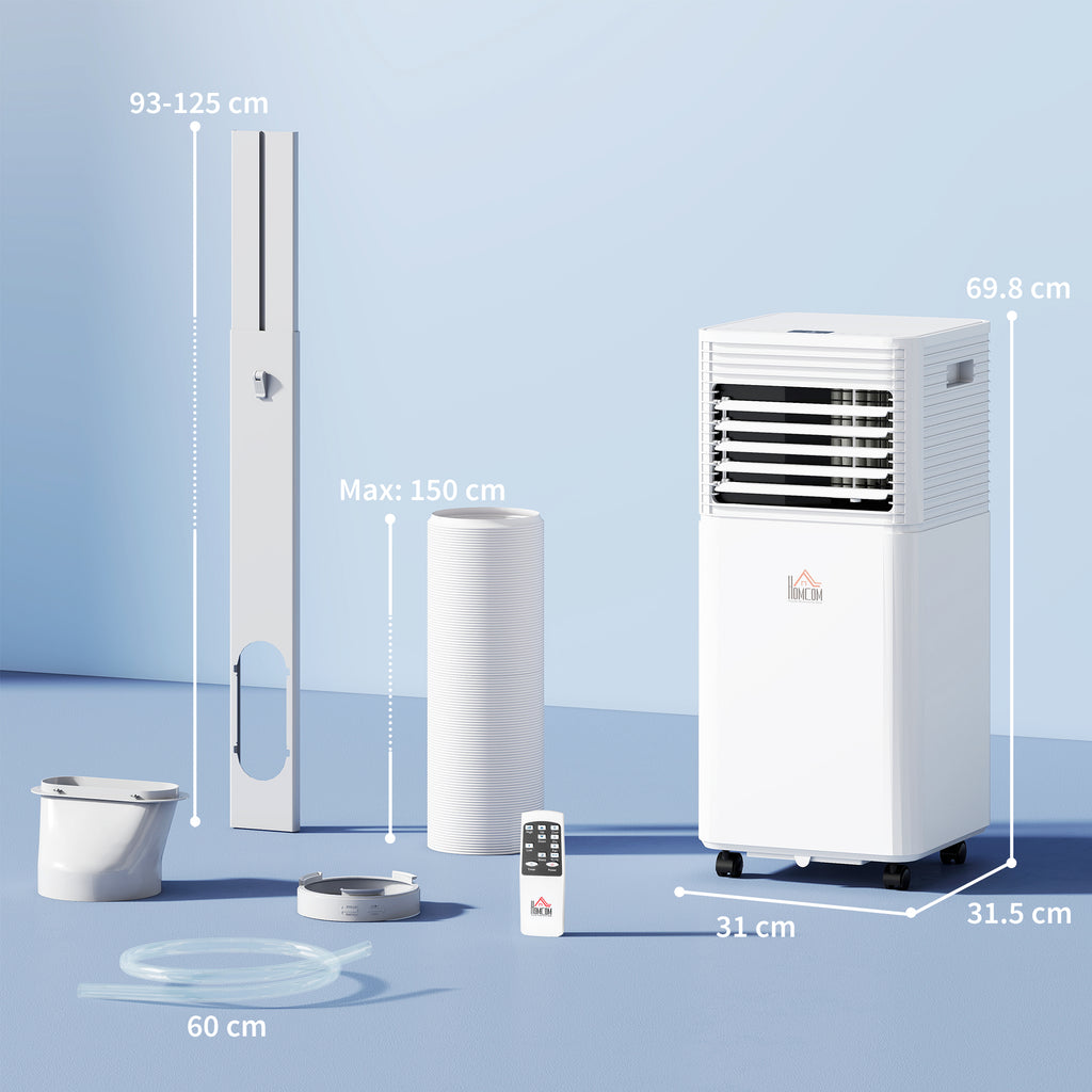 9000 BTU Portable Air Conditioner for Cooling Dehumidifier Fan, Air Conditioning Unit, with Remote, 24H Timer, Window Mount Kit, R290, A Energy Efficiency