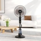 Pedestal Fan with Water Mist Spray, Spray Misting Fan with 70° Oscillation, Tilt Head, 3 Speeds, 3 Modes, Adjustable Mist, 3.2L Water Tank, for Home, 120 cm