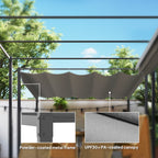 Outsunny 3 x 3m Retractable Roof Metal Pergola - Grey