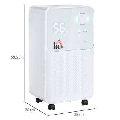 12L/Day Dehumidifier for Home, Laundry Room, Bedroom, Basement, Electric Moisture Air De-Humidifier with 4 Modes, Continuous Drainage, 24H Timer, Digital Humidity Display