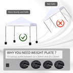 Outsunny Pop up Canopy Weight Set of 4, Heavy Duty Sand Fillable Tent Leg Weights for Marquee Party Tent Canopy, Total 20kg