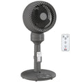 Air Circulator Fan Pedestal Cooling Fan with 3 Speed 3 Mode and Remote Control, 9 Inch, Grey