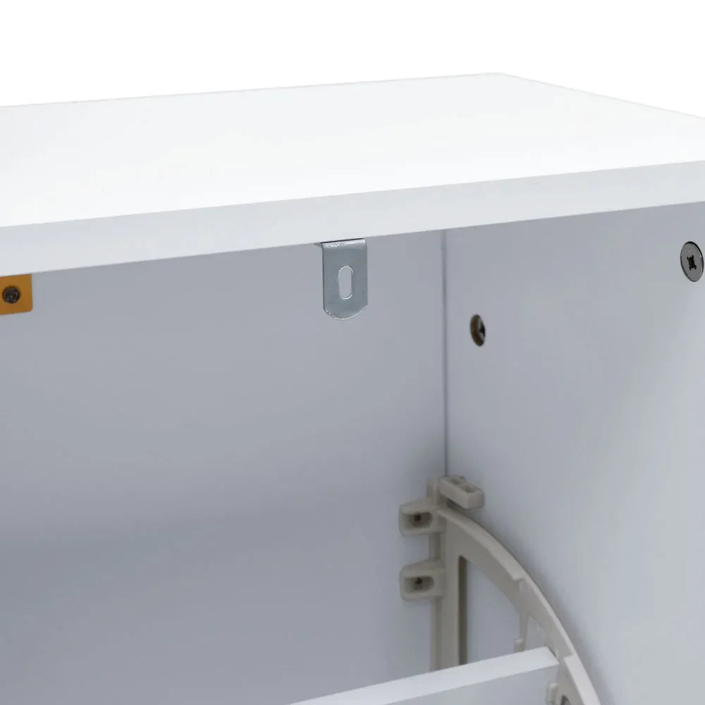 Flip Down Wooden Shoe Cabinet 4 Shelf