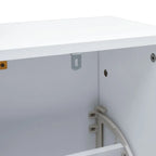 Flip Down Wooden Shoe Cabinet 4 Shelf