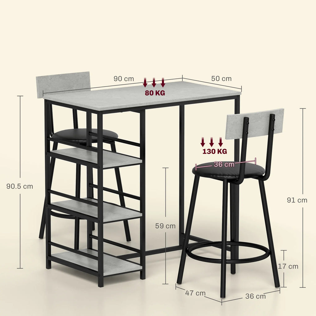 HomCom 3 Piece Breakfast Table