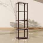 Four-Shelf Floor Lamp - Dark Brown