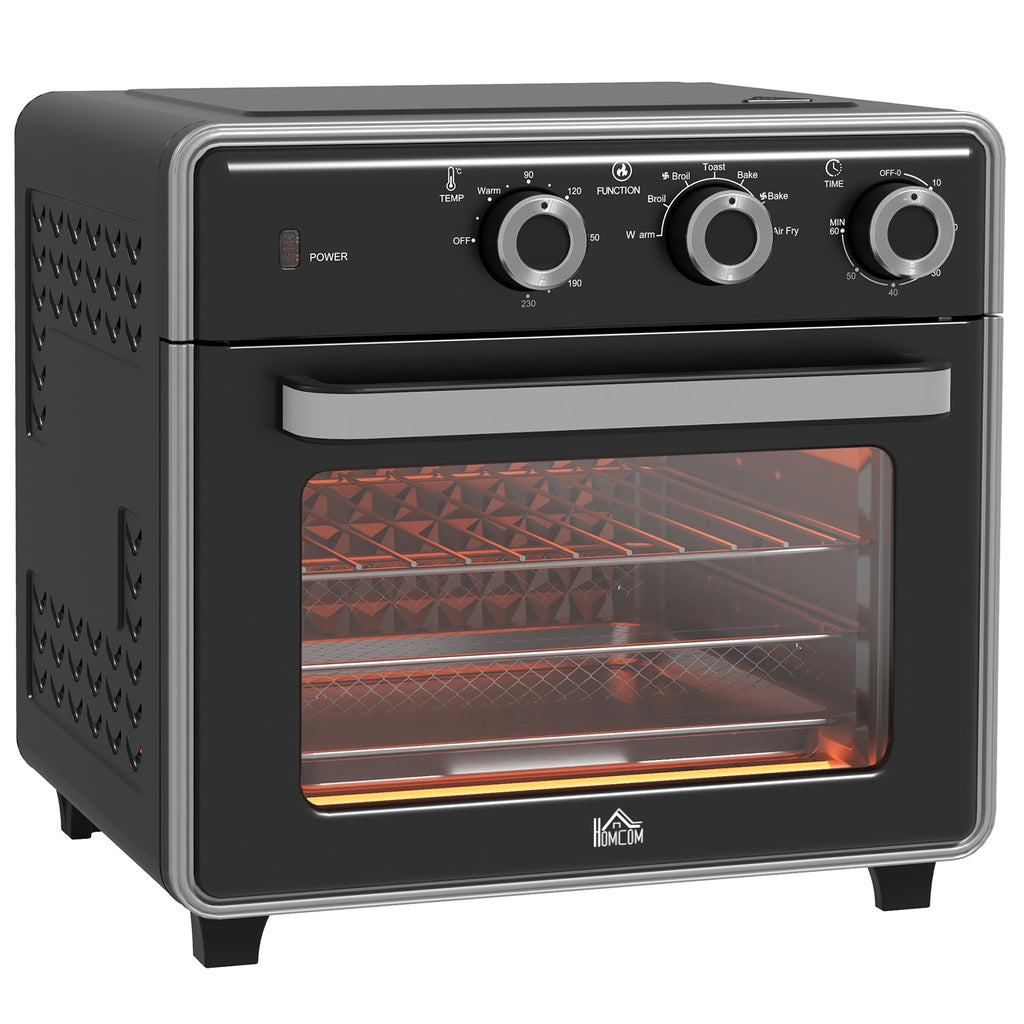 20L 90-230? Mini Convection Oven, with Air Fry Function - Black
