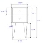 Minimalist Mango Wood Logan Narrow Bedside Table