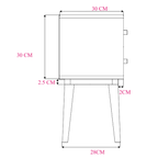 Minimalist Mango Wood Logan Narrow Bedside Table