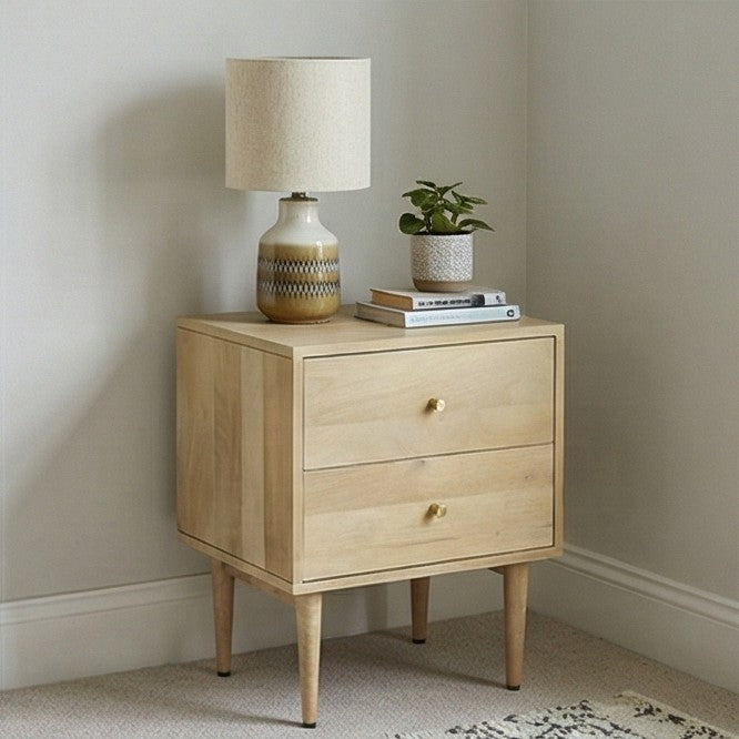 Minimalist Mango Wood Oslo Bedside Table