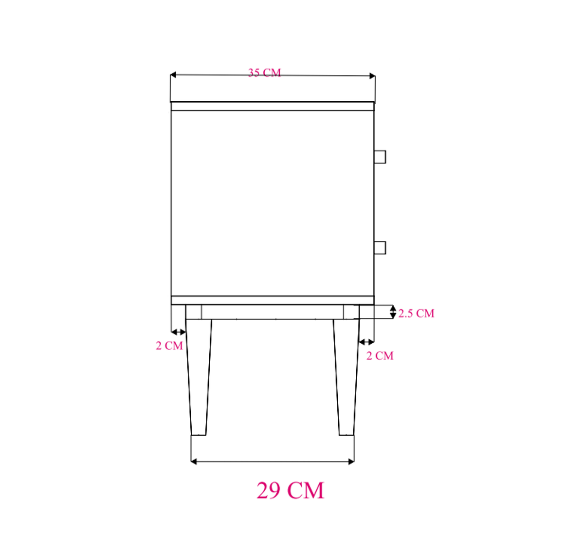 Scandinavian Light Walnut Oslo Bedside Table