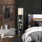 Three-Shelf Standing Lamp - Grey/White