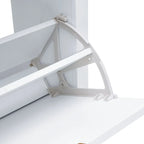 Flip Down Wooden Shoe Cabinet 4 Shelf