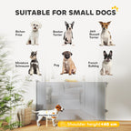 PawHut Retractable Stair Gate Extends Up to 140 cm Wide, Dog Gate for Doorways, Stairways, Hallways, Grey