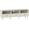 Multi-Storage Minimal TV Stand - Cream White