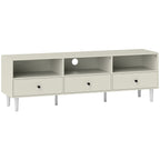 Multi-Storage Minimal TV Stand - Cream White