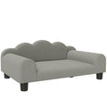 PawHut Elevated Dog Sofa Bed, Breathable Pet Sofa with Backrest and Armrest for Small Dogs, Grey