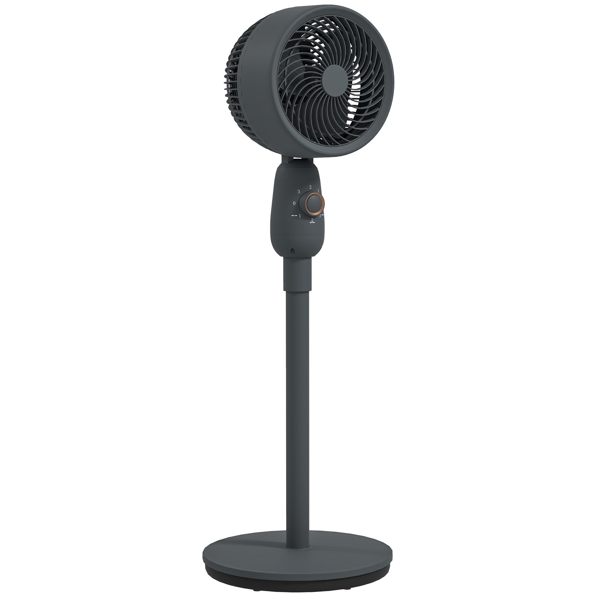 Pedestal Fan, Powerful Air Circulator, 36 Inch Floor Standing Fan with 3 Speed Settings, 70° Oscillating for Bedroom, Home and Office, Grey